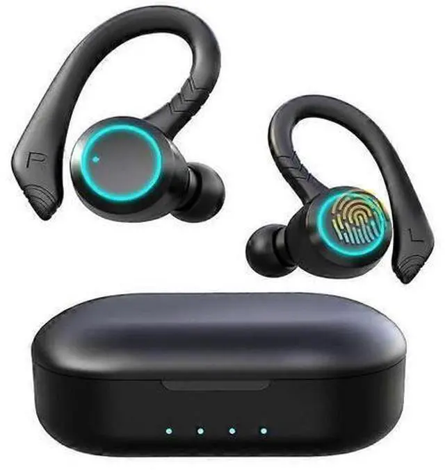 Main image of Sport Wireless Earbuds Bluetooth 5.1, IPX7 Waterproof Over-Ear Running Headphones with 30H Playtime & Dual Mic (Black)