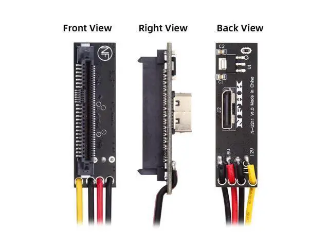 Alt view image 7 of 7 - SFF-8611 Oculink Female SFF-8612 to U.2 U.3 SFF-8639 NVME PCIe PCI-Express SSD Adapter for Mainboard