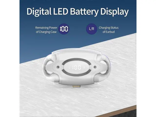 Alt view image 5 of 5 - White Open Ear Clip Headphones Bluetooth 5.3 with Mic, 30H Playtime for Women & Girls