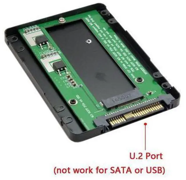 Alt view image 6 of 7 - SFF-8639 NVME U.2 to NGFF M.2 M-Key PCIe SSD Case Enclosure for Mainboard Replace SSD 750 p3600 p3700