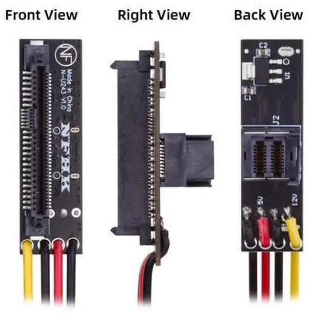 Alt view image 7 of 7 - SFF-8643 PCI-E 4.0 Female to U.2 SFF-8639 U.3 NVME PCIe PCI-Express SSD Adapter for Mainboard