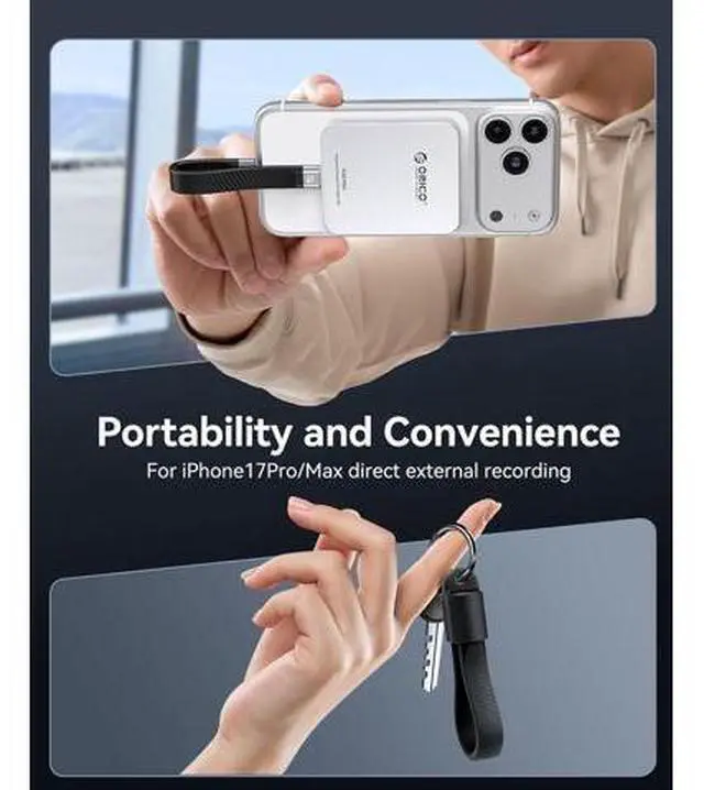 Alt view image 2 of 7 - Short USB C Cable, 40Gbps 5inch USB4 Cable, PD 240W Fast Charging, 8K@60Hz, USB C to C Cable Compatible with Thunderbolt 4/3, iPhone 17 Series, Android, VR Device, External SSD-UC40