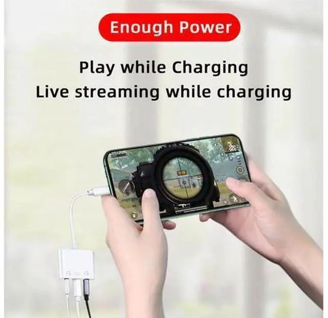 Alt view image 5 of 7 - Type C USB-C to Dual 3.5mm Audio AUX & MIC Sound Card with PD Power Charge Adapter Compatible with Laptop Tablet Phone