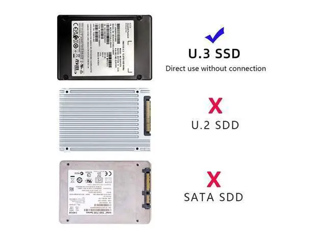 Alt view image 4 of 7 - U.3 U3 Kit SFF-8639 to PCI-E 4.0 X4 Lane Host Adapter for Motherboard PM1735 NVMe PCIe SSD