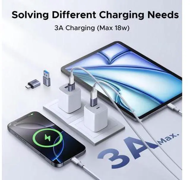 Alt view image 4 of 7 - UGREEN USB to USB C Adapter & USB C to USB Adapter Combo 4-Pack, 10Gbps Type C USBC Adapter Compatible with MacBook, iPhone 17/16/15, iPad, Samsung Galaxy, Apple Watch