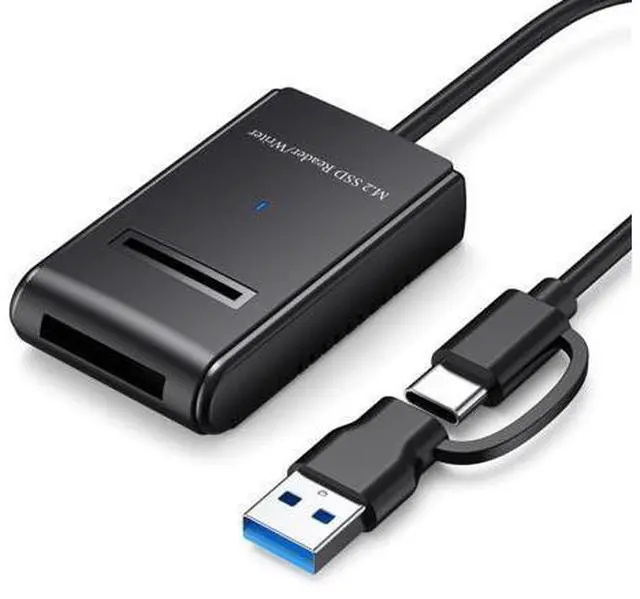 Main image of USB 3.0 USB-C Type-C Type-A to NVME M-Key M.2 NGFF SATA SSD Docking Horizontal External Cable Enclosure RTL9210B Chipset