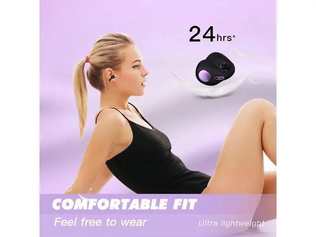 Alt view image 4 of 5 - Wireless Bone Conduction Headphones Bluetooth 5.3, Open Ear Clip Design, HIFI Sound, IPX5 Waterproof (Black)