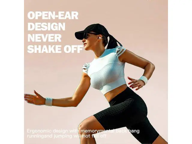 Alt view image 5 of 5 - Wireless Bone Conduction Headphones, Open Ear Bluetooth 5.3 with Noise Cancellation, 6H Playback for Sports