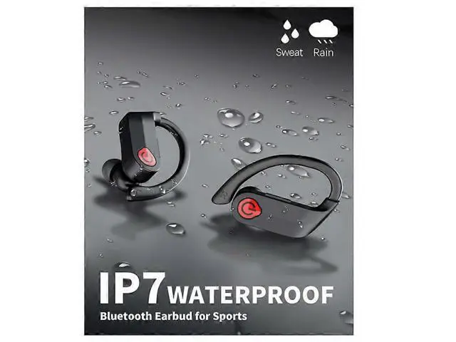 Alt view image 4 of 5 - Wireless Earbuds Bluetooth 5.3, 120H Playback, Noise Cancelling, IPX7 Waterproof Sport Headphones (Black)