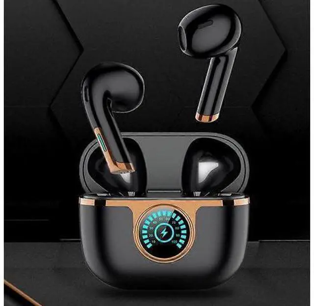 Alt view image 4 of 5 - Wireless Earbuds Bluetooth 5.3, LED Display, Fast Charging, Waterproof In-Ear Headphones (Black)