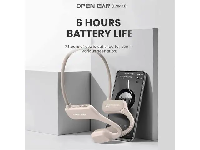 Alt view image 2 of 5 - X9 Bone Conduction Headphones - Wireless Bluetooth 5.2, Open Ear Sport, Waterproof & Noise Cancelling Mic