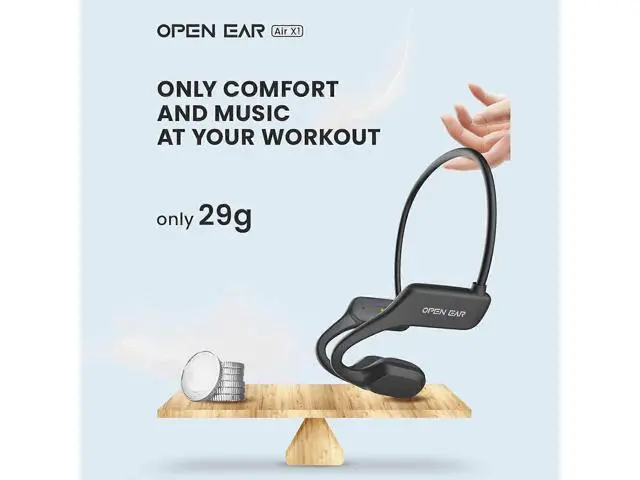 Alt view image 5 of 5 - X9 Bone Conduction Headphones - Wireless Bluetooth 5.2, Open Ear Sport, Waterproof & Noise Cancelling Mic