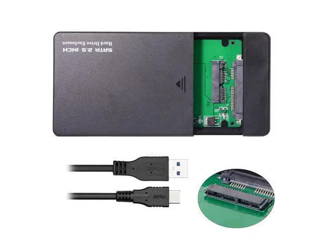 Alt view image 4 of 7 - USB 3.1 Type-C USB-C to 1.8 inch Micro SATA 16pin 7+9 SSD to External Hard Disk Enclosure