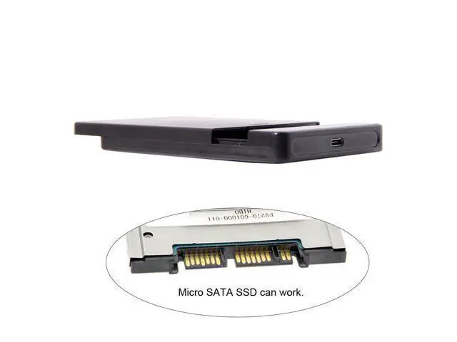 Alt view image 6 of 7 - USB 3.1 Type-C USB-C to 1.8 inch Micro SATA 16pin 7+9 SSD to External Hard Disk Enclosure