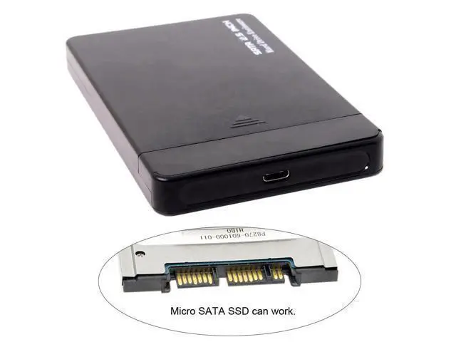 Alt view image 7 of 7 - USB 3.1 Type-C USB-C to 1.8 inch Micro SATA 16pin 7+9 SSD to External Hard Disk Enclosure