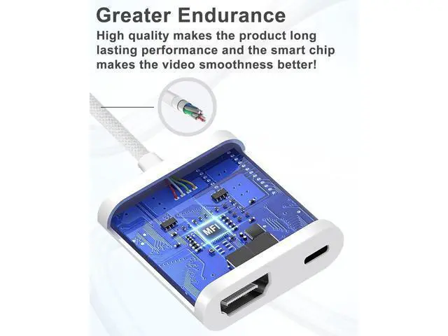 Alt view image 5 of 7 - USB C to HDMI Adapter for iPhone 16 15 to TV 4K Sync Screen Connector Cable Type C Digital AV Adapter for TV/Projector/Monitor No Power Needed