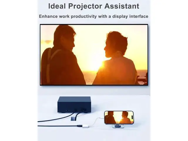 Alt view image 4 of 7 - USB C to HDMI Adapter for iPhone 16 15 to TV 4K Sync Screen Connector Cable Type C Digital AV Adapter for TV/Projector/Monitor No Power Needed