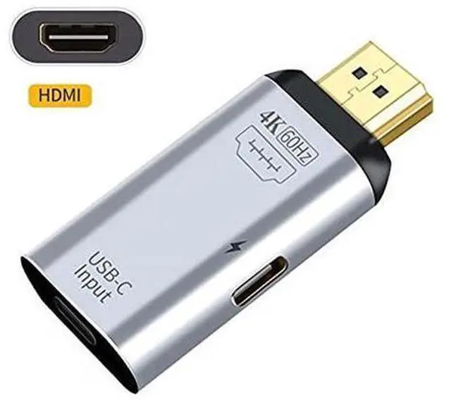 Alt view image 2 of 7 - USB-C Type C Female Source to HDMI Sink HDTV & PD Power Adapter 4K 60hz 1080p for Phone & Laptop