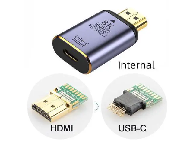 Alt view image 4 of 7 - USB-C Type C Female Source to HDMI Sink HDTV Adapter 8K@60hz 4K@120hz for Tablet & Phone & Laptop