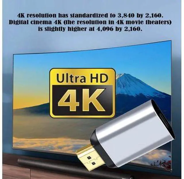 Alt view image 7 of 7 - USB-C Type-C Input Female Source to HDMI Male Displays Sink HDTV Adapter 4K 60hz 1080p for Tablet Phone Laptop