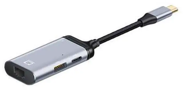 Alt view image 4 of 7 - USB-C Type-C USB3.1 to 1000Mbps Gigabit Ethernet Network LAN Adapter with Female PD Power Port