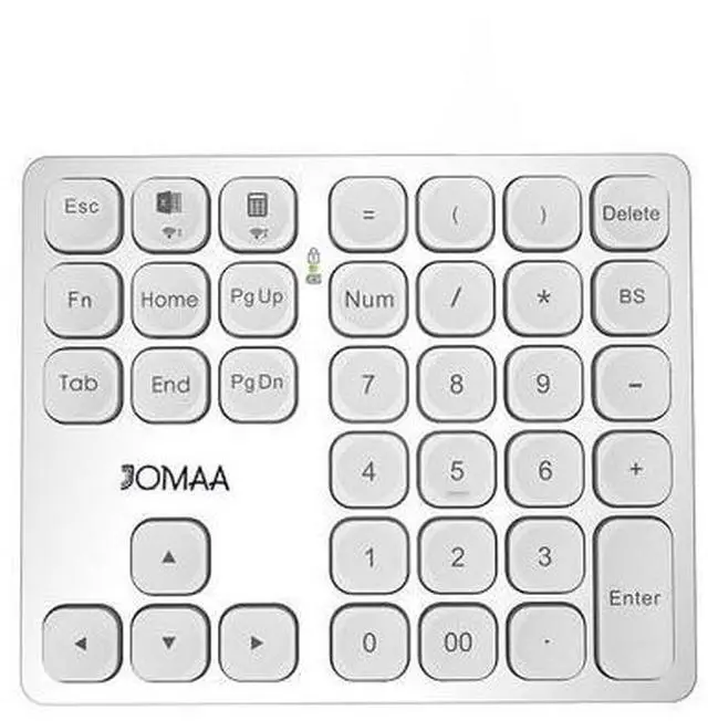 Main image of 36 Keys Bluetooth Numeric keypad Portable Mini Financial Accounting Rechargeable Number pad Ultra-Silent for iPad Laptop,Mac, iMac, Tablet, PC and Desktop (Silver)