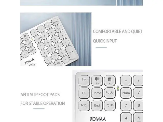 Alt view image 4 of 7 - 36 Keys Bluetooth Numeric keypad Portable Mini Financial Accounting Rechargeable Number pad Ultra-Silent for iPad Laptop,Mac, iMac, Tablet, PC and Desktop (Silver)