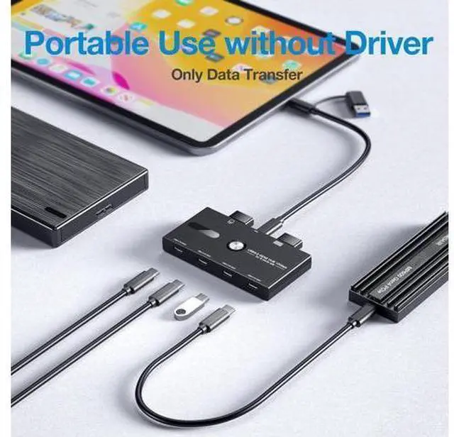 Alt view image 5 of 7 - 10Gbps USB C Hub, 6 Ports USB C Splitter, Type-C and USB 3.2 to USB C Hub for PC, Laptop, MacBook Pro/Air, iMac, Surface Pro, Chromebook, Etc(HUB ONLY, Not Support Charging/Monitor)