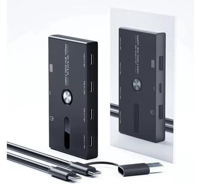 Alt view image 7 of 7 - 10Gbps USB C Hub, 6 Ports USB C Splitter, Type-C and USB 3.2 to USB C Hub for PC, Laptop, MacBook Pro/Air, iMac, Surface Pro, Chromebook, Etc(HUB ONLY, Not Support Charging/Monitor)