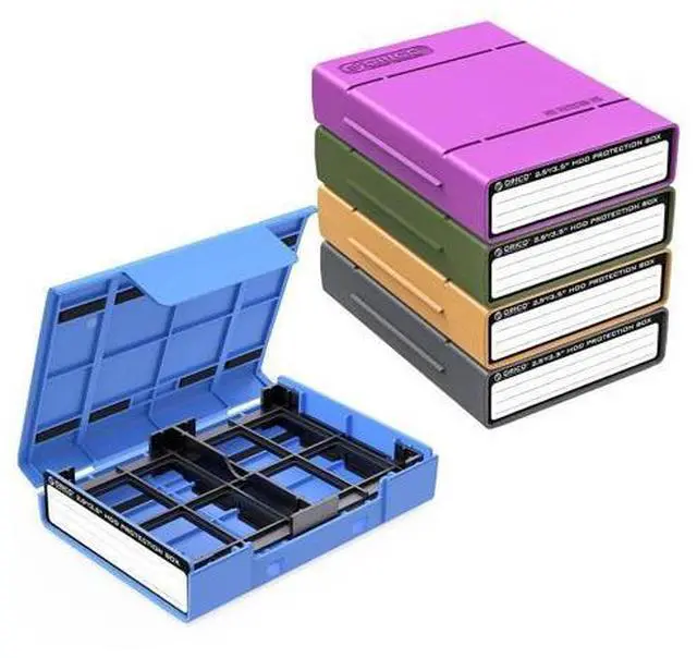 Main image of 5-Pack Hard Drive Carrying Case Protective Box for 3.5/2.5 Inch SSD HDD Portable with Anti-Static,Shockproof and Dust Proof Travel Storage Bag-PHP25-5C