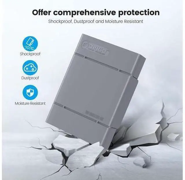 Alt view image 3 of 7 - 5-Pack Hard Drive Carrying Case Protective Box for 3.5/2.5 Inch SSD HDD Portable with Anti-Static,Shockproof and Dust Proof Travel Storage Bag-PHP25-5C