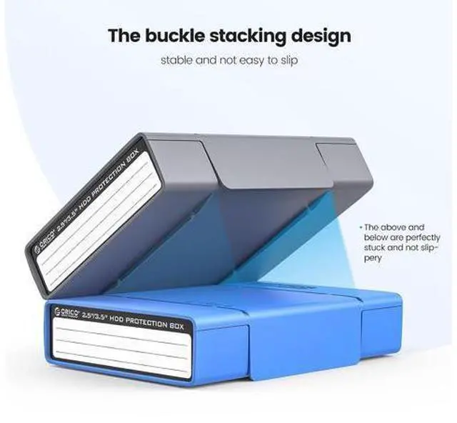 Alt view image 5 of 7 - 5-Pack Hard Drive Carrying Case Protective Box for 3.5/2.5 Inch SSD HDD Portable with Anti-Static,Shockproof and Dust Proof Travel Storage Bag-PHP25-5C