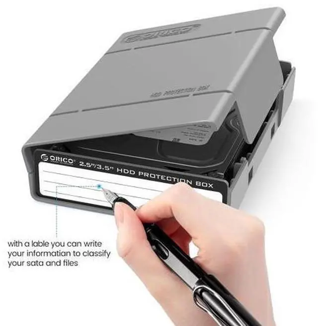 Alt view image 6 of 7 - 5-Pack Hard Drive Carrying Case Protective Box for 3.5/2.5 Inch SSD HDD Portable with Anti-Static,Shockproof and Dust Proof Travel Storage Bag-PHP25-5C