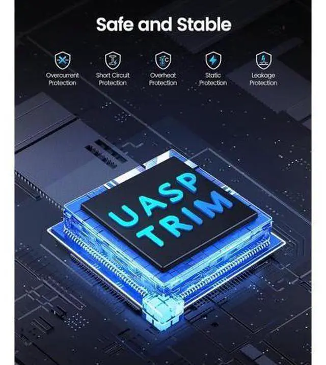 Alt view image 6 of 7 - Dual Bay Hard Drive Docking Station USB 3.0 to SATA III for 3.5inch HDD Max Up to 40TB Support UASP Tool-Free for Files Backup/Game Load (Without Cloner Function)-DD28