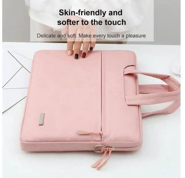 Alt view image 5 of 7 - Handbag Laptop Bag Inner Bag with Shoulder Strap, Size:15.6 inch 15.6 inch (Pink)