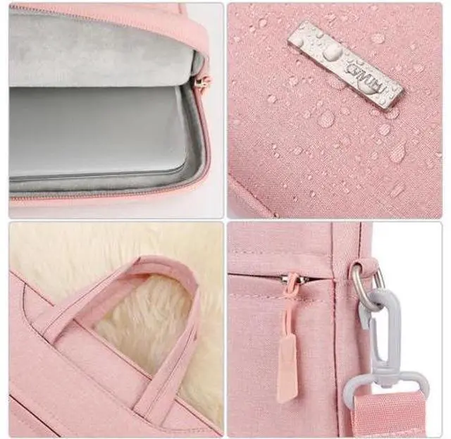 Alt view image 6 of 7 - Handbag Laptop Bag Inner Bag with Shoulder Strap, Size:15.6 inch 15.6 inch (Pink)