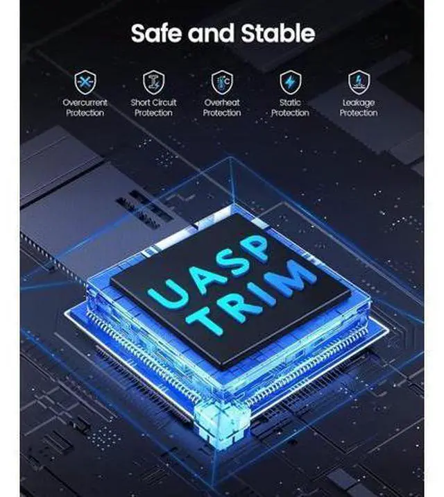 Alt view image 6 of 7 - External Hard Drive Docking Station for 2.5/3.5 Inch HDD SSD USB 3.0 to SATA Hard Drive Dock Up to 22TB Support UASP 12V Power Adapter Supply-DD18