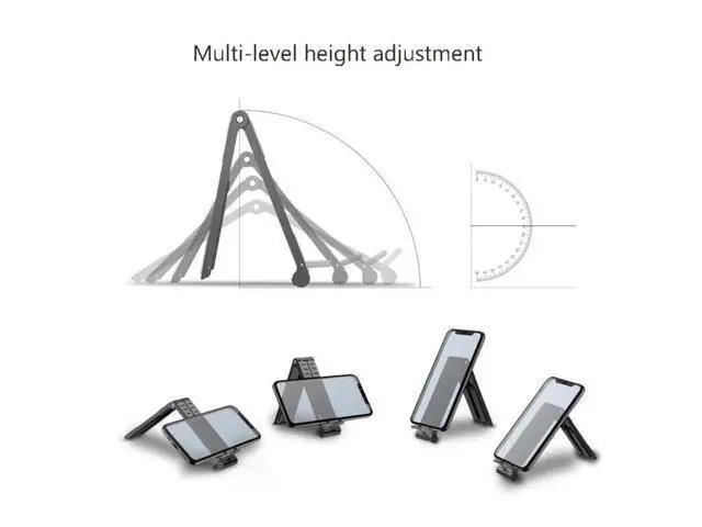 Alt view image 5 of 7 - Metal Laptop Stand Computer Cooling Folding Mini Flat Raised Bracket (Gray)