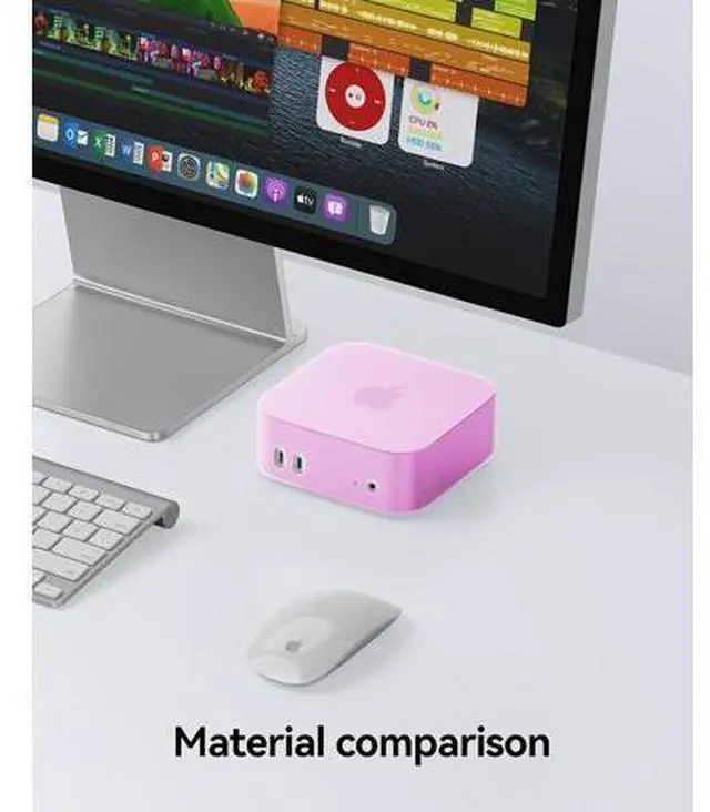 Alt view image 3 of 7 - Silicone Case for Apple Mac mini M4, Protective Cover, All-Round Protection Sleeve, Anti-Slip & Shockproof, Soft Matte Finish Shell, Lightweight, Durable & Heat-Resistant, Purple, TP24-2