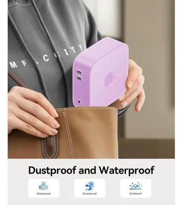Alt view image 5 of 7 - Silicone Case for Apple Mac mini M4, Protective Cover, All-Round Protection Sleeve, Anti-Slip & Shockproof, Soft Matte Finish Shell, Lightweight, Durable & Heat-Resistant, Purple, TP24-2