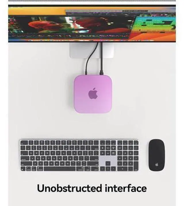 Alt view image 4 of 7 - Silicone Case for Apple Mac mini M4, Protective Cover, All-Round Protection Sleeve, Anti-Slip & Shockproof, Soft Matte Finish Shell, Lightweight, Durable & Heat-Resistant, Purple, TP24-2