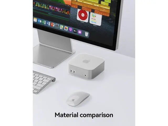 Alt view image 3 of 7 - Silicone Case for Apple Mac mini M4, Protective Cover, All-Round Protection Sleeve, Anti-Slip & Shockproof, Soft Matte Finish Shell, Lightweight, Durable & Heat-Resistant, White, TP24-2
