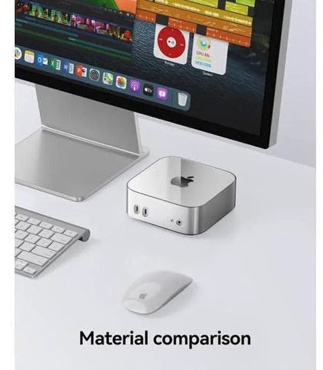 Alt view image 3 of 7 - TPU Case for Mac mini M4/M4 Pro, Compatible with Mac mini 2024 Protective Cover, Precision Fit Sleeve, Slim Shell Design, 360° Protection & Efficient Heat Dissipation, Anti-Scratch, Transparent