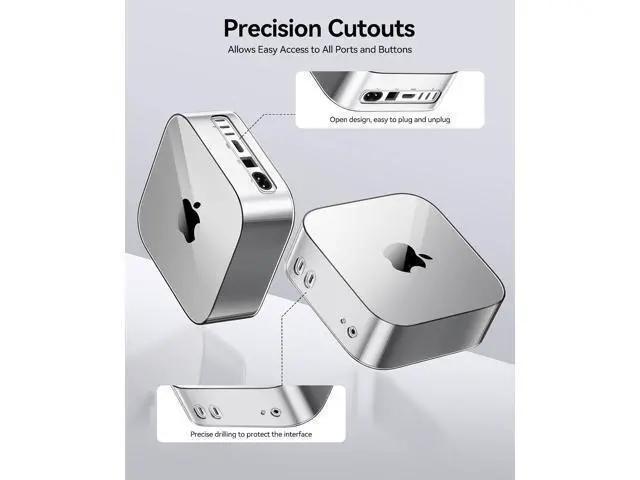 Alt view image 6 of 7 - TPU Case for Mac mini M4/M4 Pro, Compatible with Mac mini 2024 Protective Cover, Precision Fit Sleeve, Slim Shell Design, 360° Protection & Efficient Heat Dissipation, Anti-Scratch, Transparent