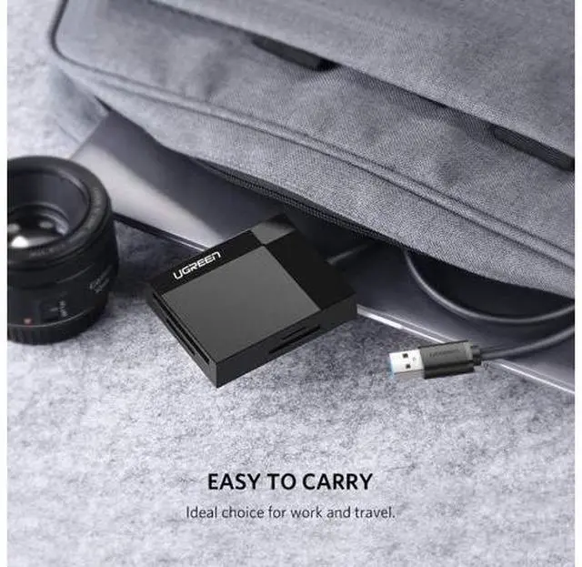 Alt view image 6 of 7 - SD Card Reader USB 3.0 Card Hub Adapter 5Gbps Read 4 Cards Simultaneously CF, CFI, TF, SDXC, SDHC, SD, MMC, Micro SDXC, Micro SD, Micro SDHC, MS, UHS-I (Black)