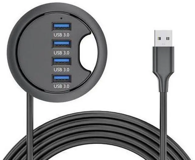 Main image of USB 3.0 Hub 4 Port USB 60mm Desk Grommet Splitter Dock Station Interface for Desktop PC Desk