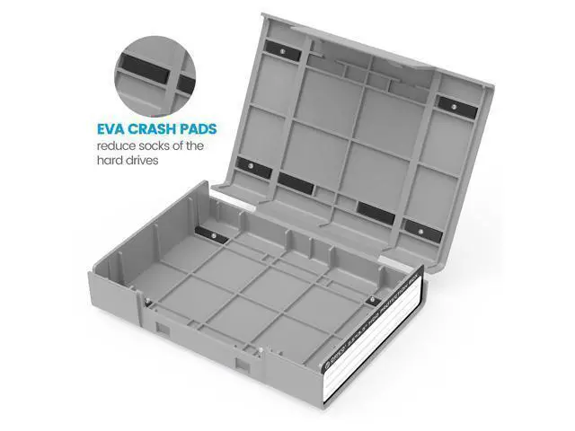 Alt view image 4 of 7 - 5-Pack Hard Drive Carrying Case Protective Box for 3.5/2.5 Inch SSD HDD Portable with Anti-Static,Shockproof and Dust Proof Travel Storage Bag-PHP25-5C