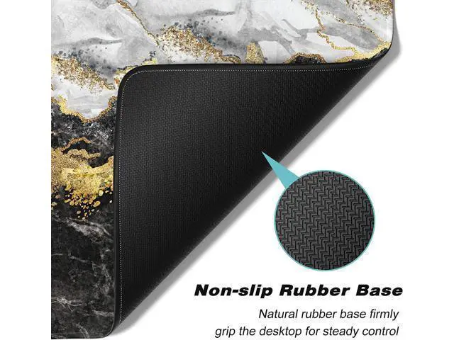 Alt view image 4 of 7 - Atufsuat Extended Gaming Mouse Pad, XL Large Mouse Mat 30 x 14 Inch, Big Computer Keyboard Mousepad, Waterproof Desk Pad with Stitched Edges and Non-Slip Base for Office Gaming, Black Cracked Marble