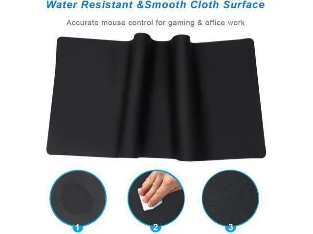 Alt view image 4 of 7 - Cmhoo XXL Professional Large Mouse Pad & Computer Game Mouse Mat (35.4x15.7x0.12IN, 90x40 Black)