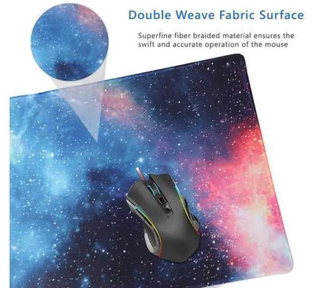 Alt view image 3 of 7 - Cmhoo XXL Professional Large Mouse Pad & Computer Game Mouse Mat (35.4x15.7x0.1IN, 90x40 sky002)